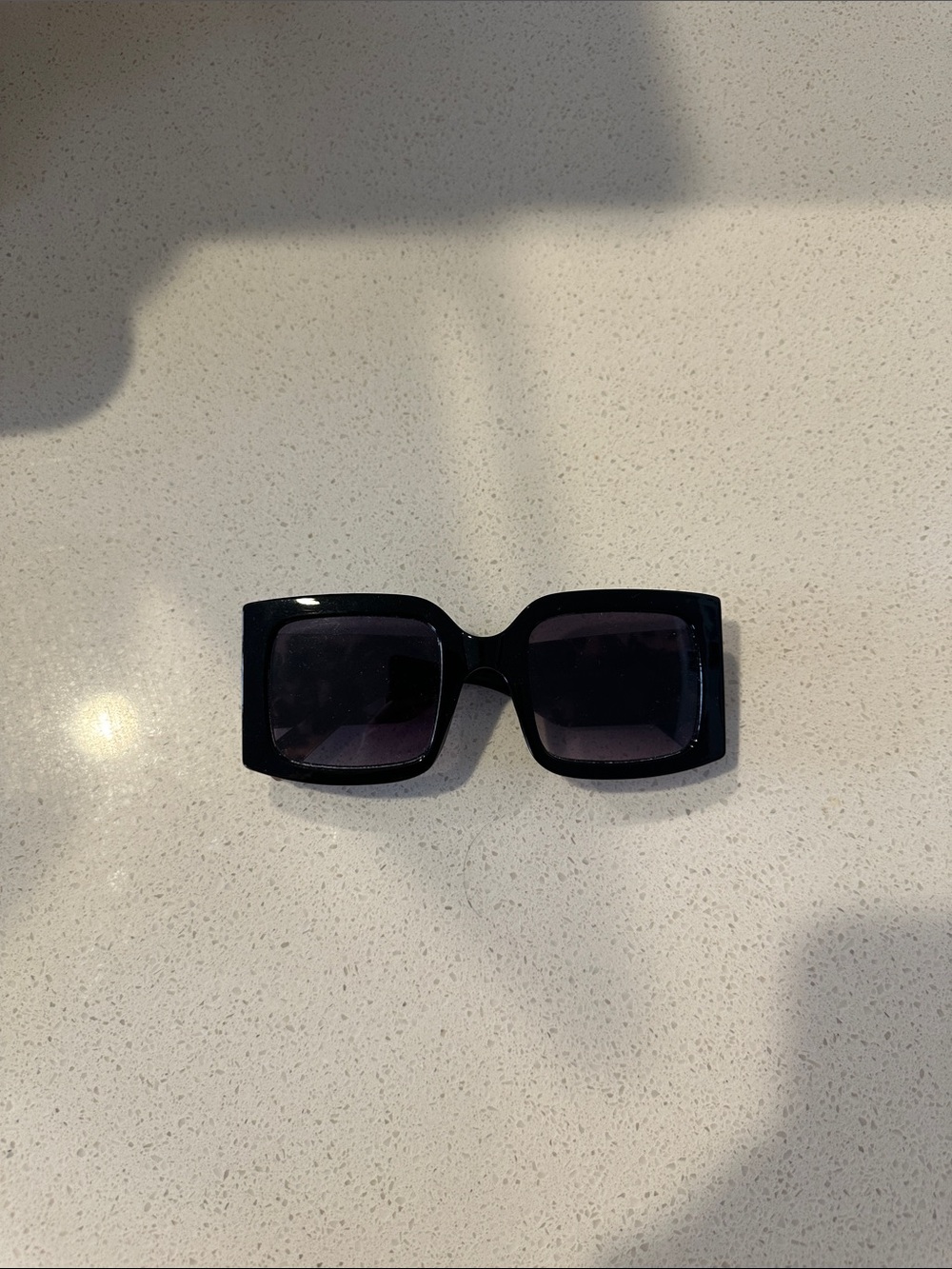 Martha Stewart Black Square-Frame Women's Sunglasses